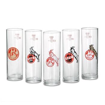 1. FC Köln Kölschglas 5er-Set "Logos"